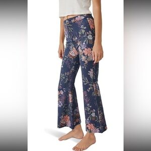 Free People We The Free Youthquake Floral Flare Jeans Cropped
